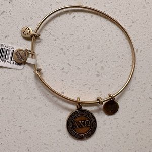 Alex and Ani sorority alpha chi omega charm bracelet adjustable